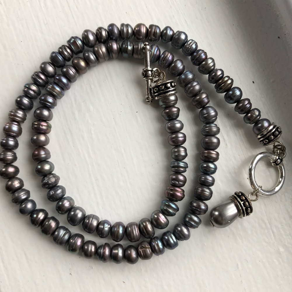 Beaded toggle necklace